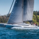 Dragonfly 40 trimaran sailing upwind