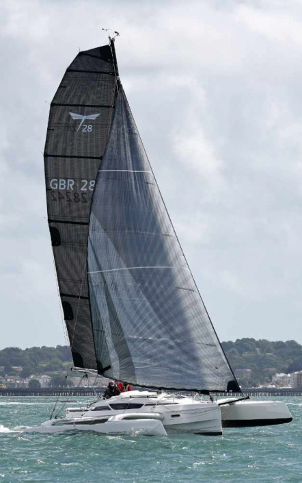 Round the Island Race 2022 (Isle of Wight UK)DRAGONFLYPhoto Rick Tomlinson Dragonfly 28 during Round the Island Race 2022