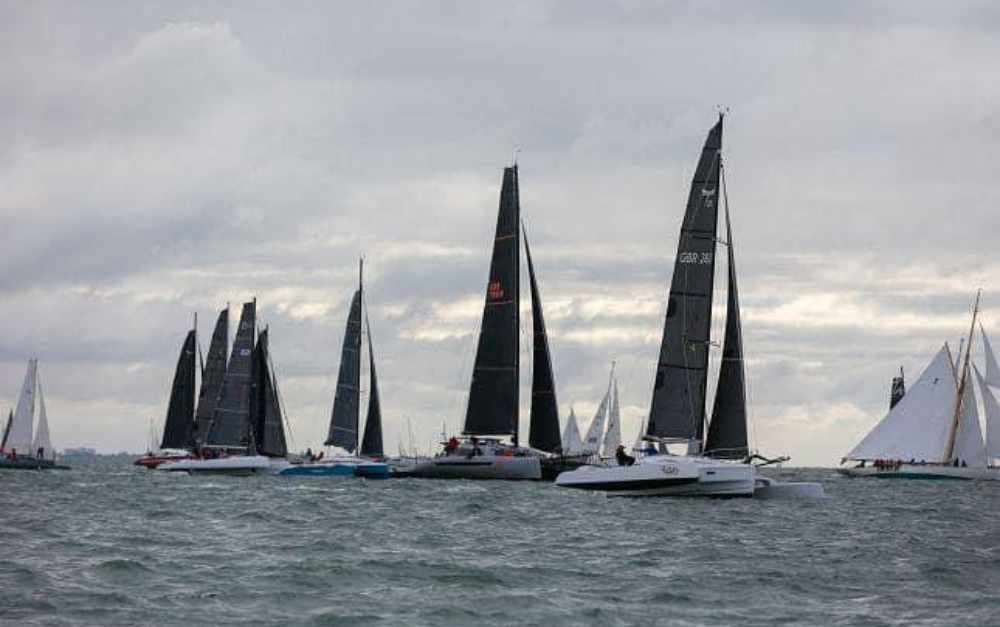 MOCRA fleet at start of Round the Island Race 2023
