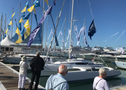 Dragonfly 28 at Southampton Boat Show